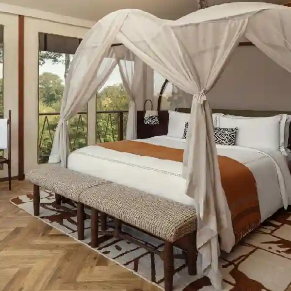 The Ritz-Carlton, Masai Mara Safari Camp Hotel Booking by Crystal Tours Kenya bed