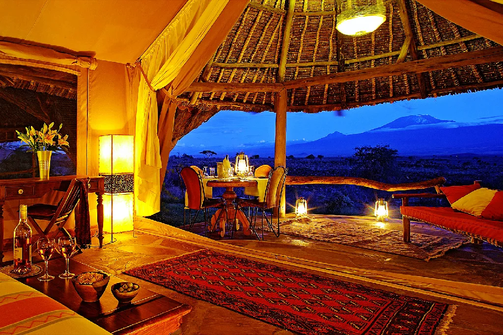 Luxury Amboseli Elewana Tortilis Camp Safari Hotels Booked Online Through Crystal Tours Kenya (1)