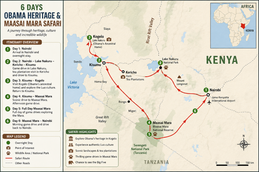 6 Days Obama Heritage & Maasai Mara Safari
