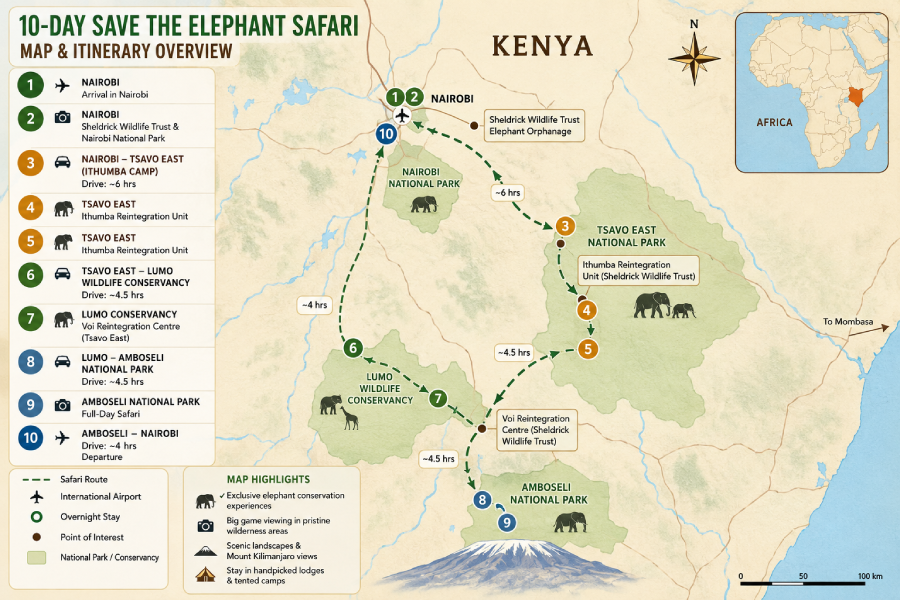Elephant safari Kenya