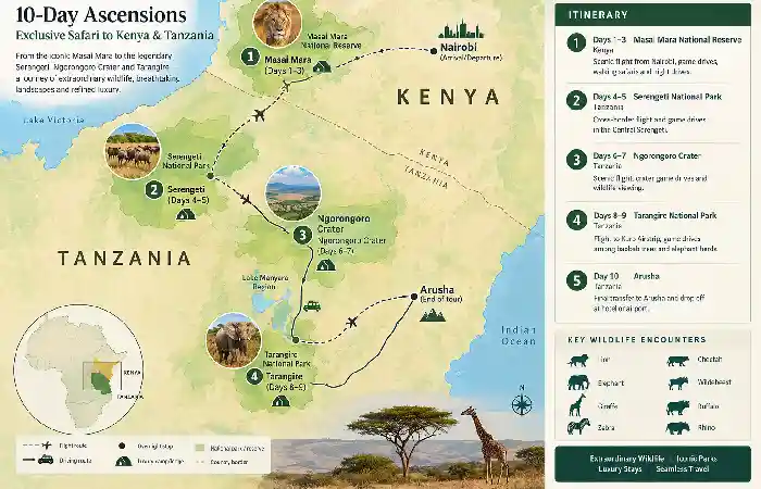 10-Day Kenya & Tanzania Luxury Safari