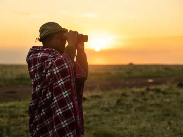 binoculars in maasai mara