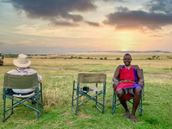 enjoying the view at maasai mara